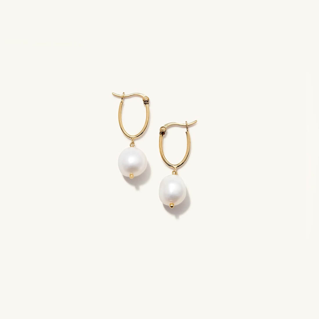 Pearl Hoops Earrings